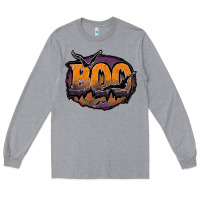 Heather Grey boo Long Sleeve Tee - JahusDesignShop
