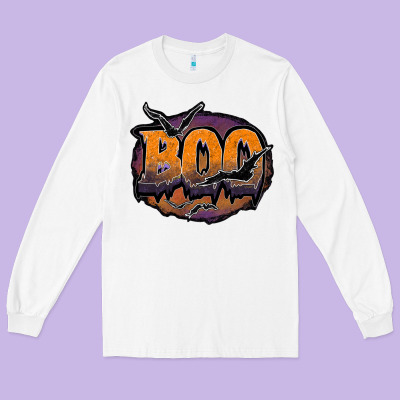 Boo Long Sleeve Tee Designed By Jahusdesignshop