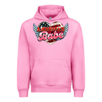 Fuchsia Pink American babe Urban Hoodie - HowdyJamesFarm