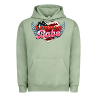Pigment Oil Green American babe Urban Hoodie - HowdyJamesFarm