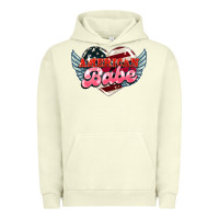 Pigment Pistachio American babe Urban Hoodie - HowdyJamesFarm