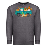 Charcoal Heather fall gnomes truck Premium Sweatshirt - MaliasSmallBusiness