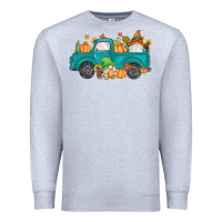 Heather Grey fall gnomes truck Premium Sweatshirt - MaliasSmallBusiness