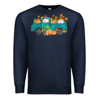 Navy fall gnomes truck Premium Sweatshirt - MaliasSmallBusiness