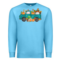 Ocean Blue fall gnomes truck Premium Sweatshirt - MaliasSmallBusiness