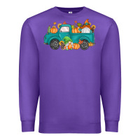Purple fall gnomes truck Premium Sweatshirt - MaliasSmallBusiness