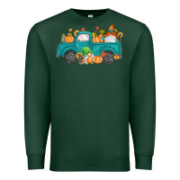 Sports Green fall gnomes truck Premium Sweatshirt - MaliasSmallBusiness