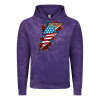 Cloud Purple American lightning bolt Vintage Hoodie - Neo Western