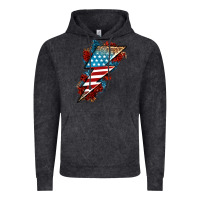 Vintage Black American lightning bolt Vintage Hoodie - Neo Western
