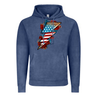 Vintage Denim American lightning bolt Vintage Hoodie - Neo Western