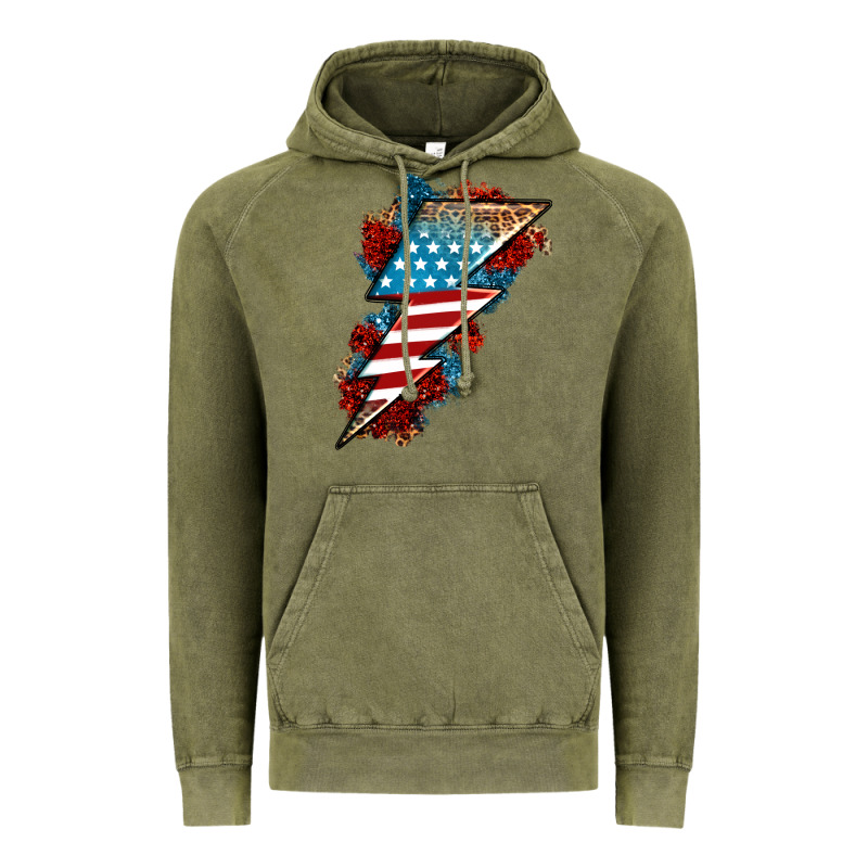 American Lightning Bolt Vintage Hoodie by Neo Western | Teevron