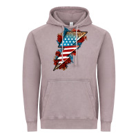 Vintage Zinc American lightning bolt Vintage Hoodie - Neo Western