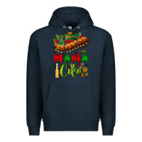 Navy mama cita sombrero Premium Hoodie - BarkalooDesign