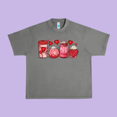 Valentines Day Coffee Urban Heavy Tee Designed By Jahusdesignshop