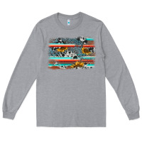 Heather Grey serape cowhide sunflower background Long Sleeve Tee - AdoDesignShop
