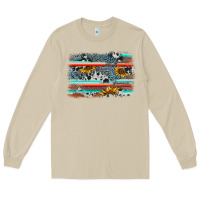 Mushroom serape cowhide sunflower background Long Sleeve Tee - AdoDesignShop