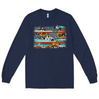 Navy serape cowhide sunflower background Long Sleeve Tee - AdoDesignShop
