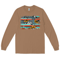 Toasted Coconut serape cowhide sunflower background Long Sleeve Tee - AdoDesignShop