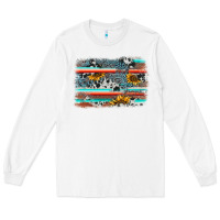 White serape cowhide sunflower background Long Sleeve Tee - AdoDesignShop