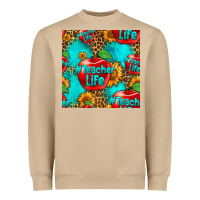 Mushroom teacher apple seamless pattern Heavyweight Sweatshirt - HRA Design Shop