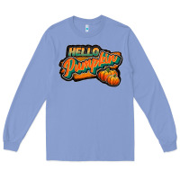 Colony Blue hello pumpkin black Long Sleeve Tee - JahusDesignShop