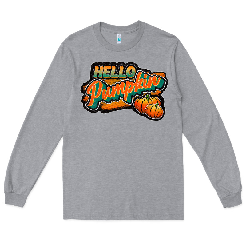 Hello Pumpkin Black Long Sleeve Tee by JahusDesignShop | Teevron
