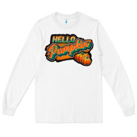 White hello pumpkin black Long Sleeve Tee - JahusDesignShop