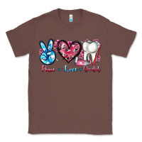 Chestnut peace love dental Classic Tee - AdoDesignShop