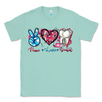Seafoam peace love dental Classic Tee - AdoDesignShop