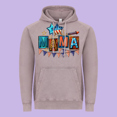 All American Mama 4th Of July Vintage Hoodie Designed By Cowgirlartshop