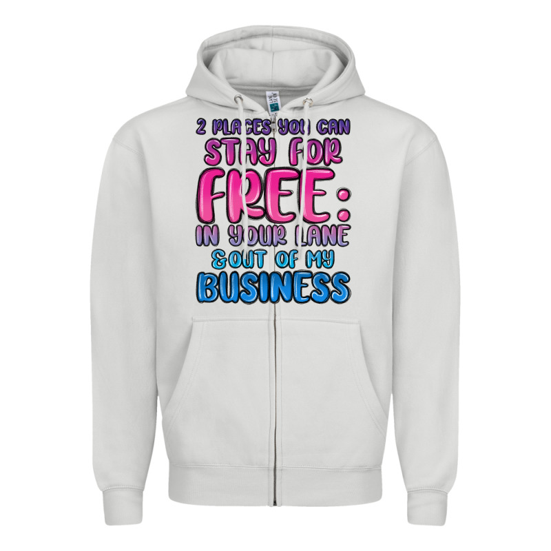 2 Places You Can Stay For Free In Your Lane And Ou Zipper Hoodie by MaliasSmallBusiness | Teevron