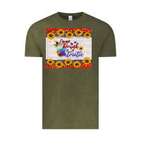 Vintage Olive i'm not drunk i'm patriotic Vintage Tee - HRA Design Shop