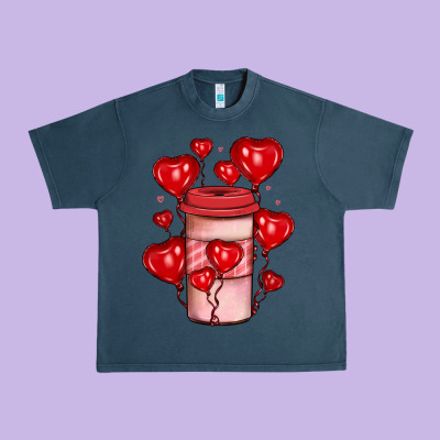 Valentines Day Coffee Urban Heavy Tee Designed By Jahusdesignshop