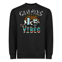 Black camping vibes Heavyweight Sweatshirt - CowhideDigitalArt