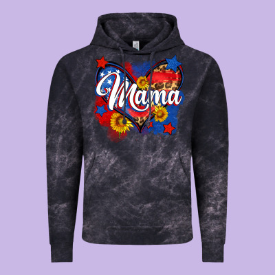 American Mama Heart Vintage Hoodie Designed By Neo Western