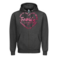 Charcoal Heather family Zipper Hoodie - MaliasSmallBusiness
