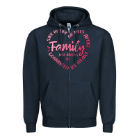 Navy family Zipper Hoodie - MaliasSmallBusiness