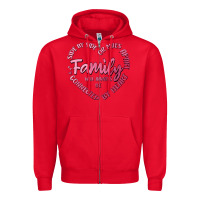 Red family Zipper Hoodie - MaliasSmallBusiness
