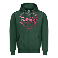 Sports Green family Zipper Hoodie - MaliasSmallBusiness