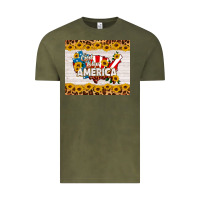 Vintage Olive god bless america Vintage Tee - HRA Design Shop