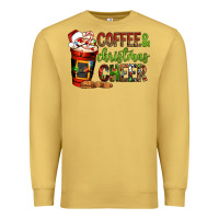 Antique Gold Coffee and Christmas cheer Premium Sweatshirt - NancyCooperArtShop