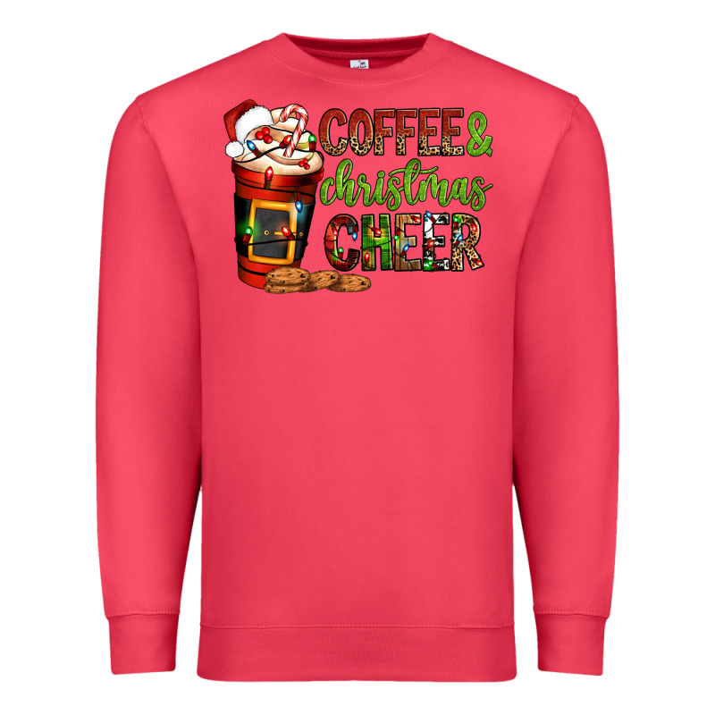 Coffee And Christmas Cheer Premium Sweatshirt by NancyCooperArtShop | Teevron