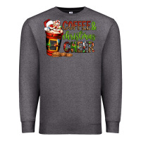 Charcoal Heather Coffee and Christmas cheer Premium Sweatshirt - NancyCooperArtShop