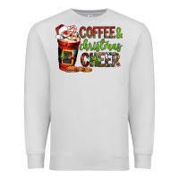 Dove Grey Coffee and Christmas cheer Premium Sweatshirt - NancyCooperArtShop