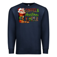 Navy Coffee and Christmas cheer Premium Sweatshirt - NancyCooperArtShop
