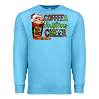 Ocean Blue Coffee and Christmas cheer Premium Sweatshirt - NancyCooperArtShop