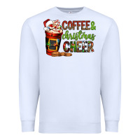 White Coffee and Christmas cheer Premium Sweatshirt - NancyCooperArtShop