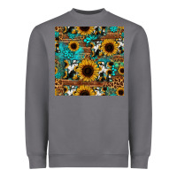 Storm sunflower cowhide mom seamless pattern Heavyweight Sweatshirt - HRA Design Shop