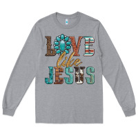 Heather Grey love like jesus Long Sleeve Tee - Artiststas