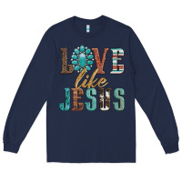 Navy love like jesus Long Sleeve Tee - Artiststas